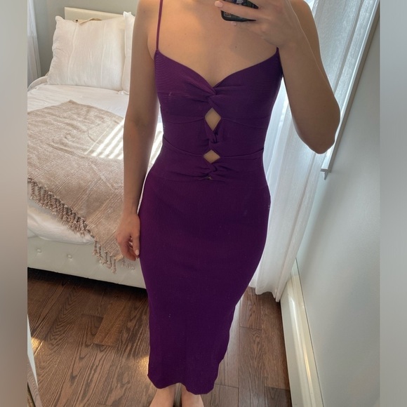 Purple Knit Dress - Picture 2 of 11